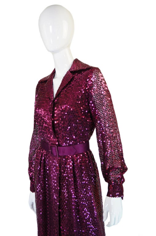 1970s Sequin Oscar De La Renta Dress 1