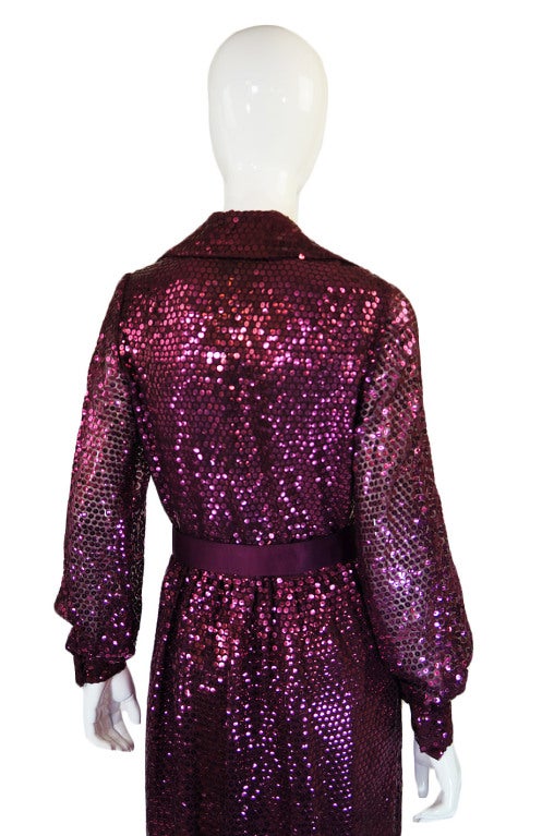 1970s Sequin Oscar De La Renta Dress 2