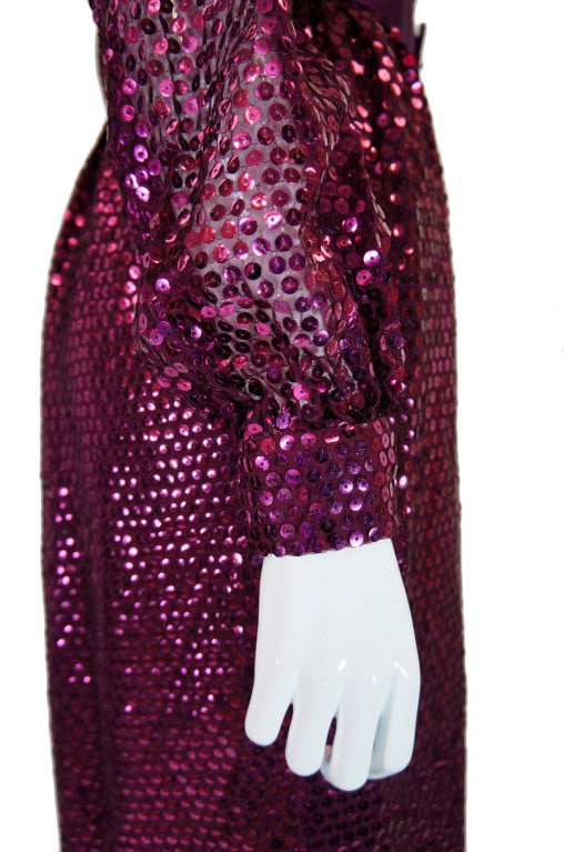 1970s Sequin Oscar De La Renta Dress 4