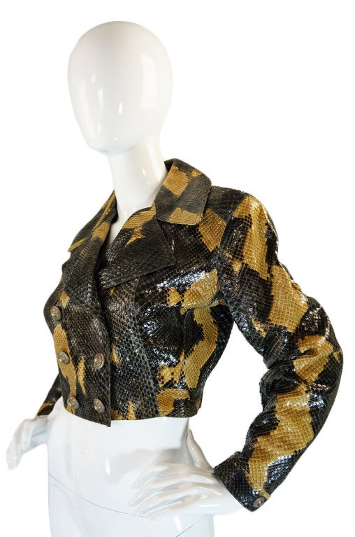 Women's 1990s Rare & Important Azzedine Alaia Python Jacket For Sale