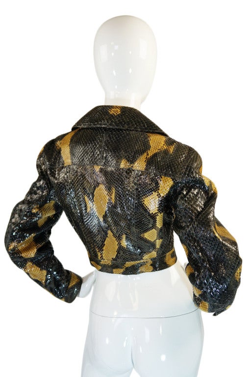 1990s Rare & Important Azzedine Alaia Python Jacket For Sale 1