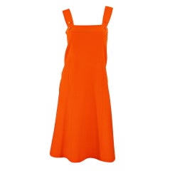 1960s Orange Courreges A-Line Dress
