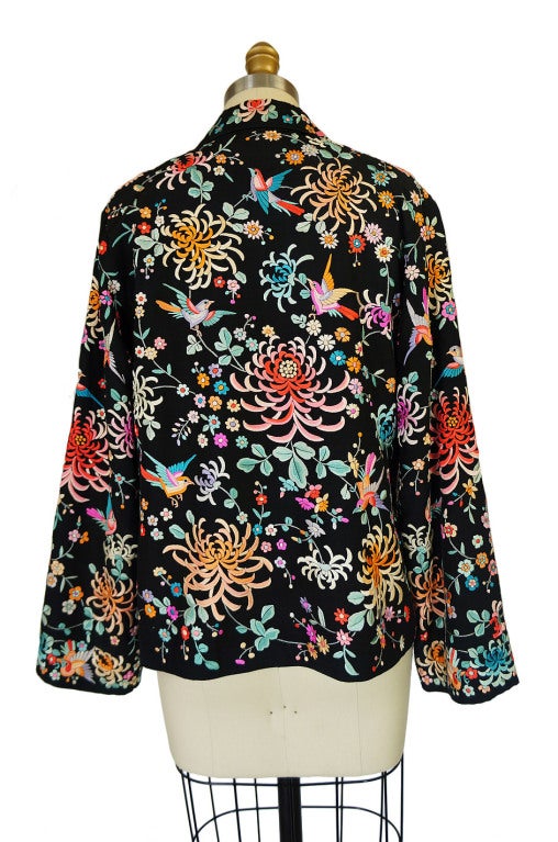 1920s Colorful Embroidered Silk Jacket 1