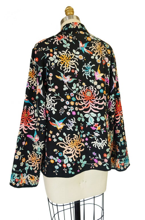 1920s Colorful Embroidered Silk Jacket 2
