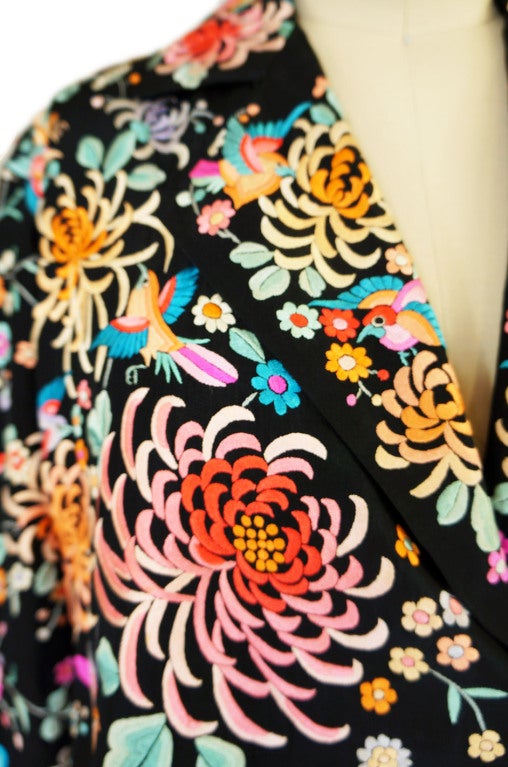 1920s Colorful Embroidered Silk Jacket 4