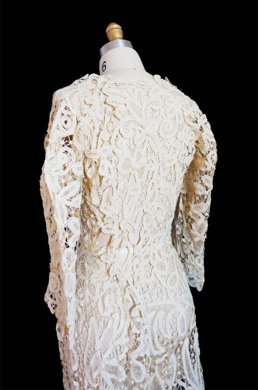 c.1905 Amazing Battenburg Lace Dress 1