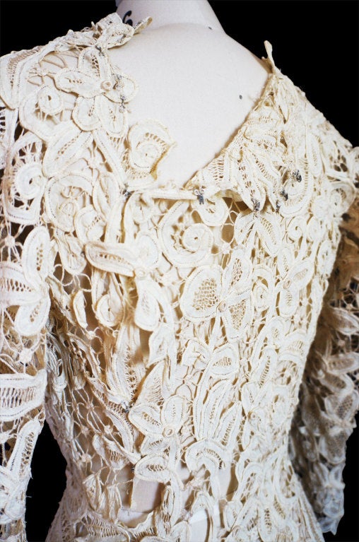 c.1905 Amazing Battenburg Lace Dress 2
