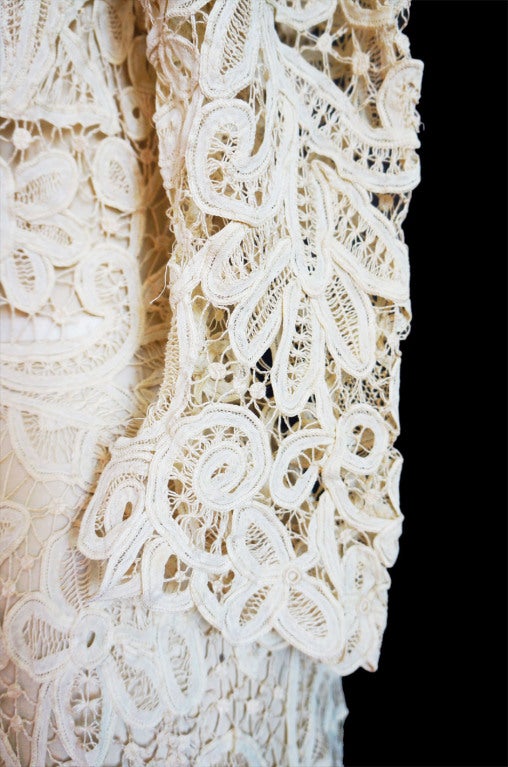 c.1905 Amazing Battenburg Lace Dress 3