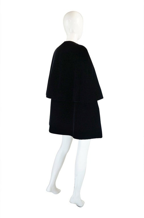 Women's 1967 Couture Christian Dior Velvet Cape For Sale