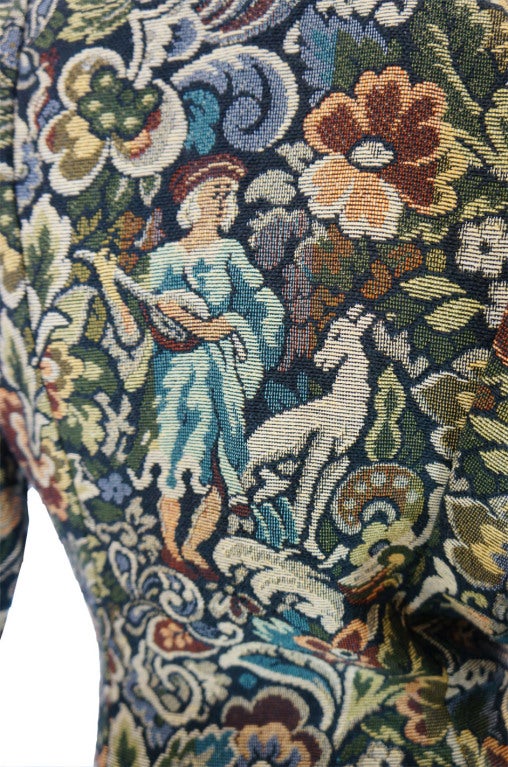 c1970 Rare Biba Tapestry Flare Coat 5