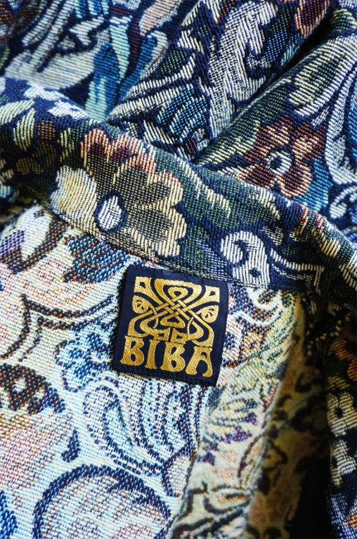 c1970 Rare Biba Tapestry Flare Coat 6