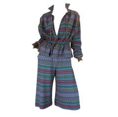 Vintage 1970s Missoni Knit Jacket & Culotte Set