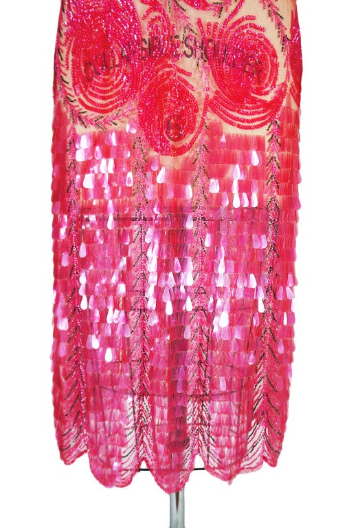 1920s Pink Sequin & Paillette Net Flapper 3