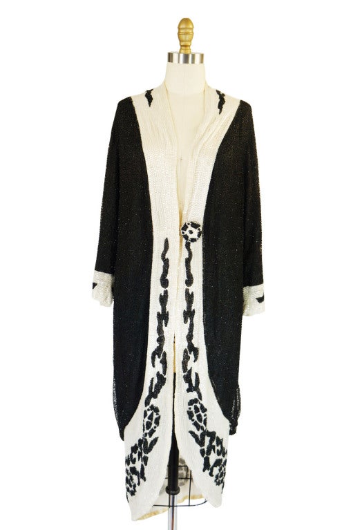 Women's 1920s Fully Beaded Cocoon Flapper Coat