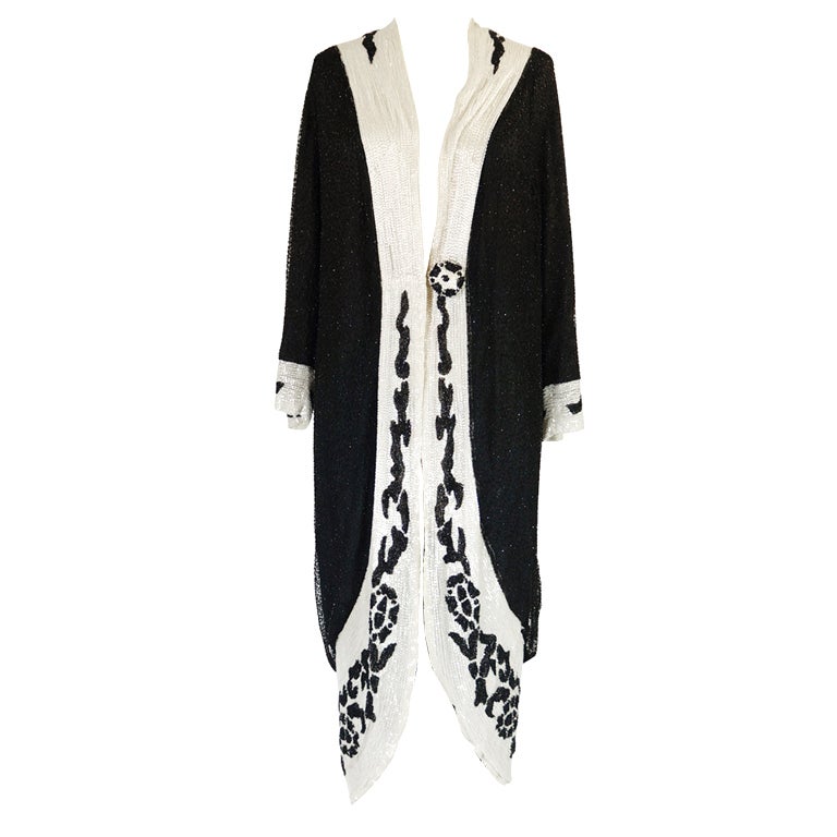 1920s Fully Beaded Cocoon Flapper Coat