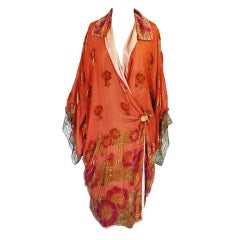 1920s Silk, Velvet & Gold Flapper Coat