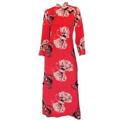 1960s Cheongsam Butterfly Dress