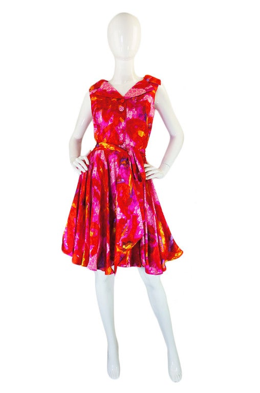 1960s Coral Mr Blackwell Party Dress at 1stdibs