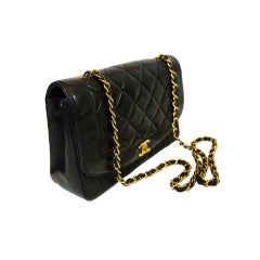 Vintage Black Classic Chanel Flap Bag