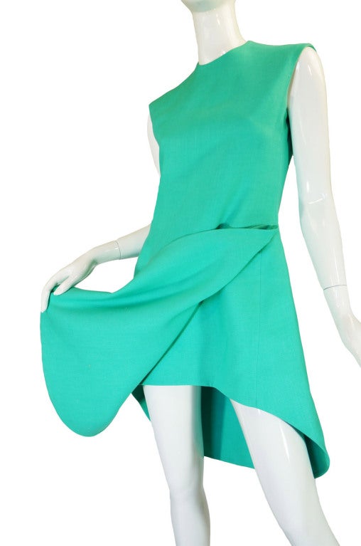 1960s Turquoise Couture Beene Dress 5