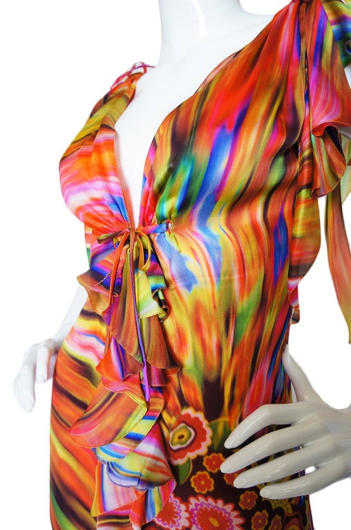 1990s Rare Versace Couture Silk Dress 5