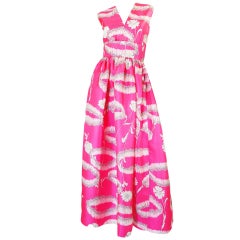 1960s Silk Harvey Berin Hot Pink Dress