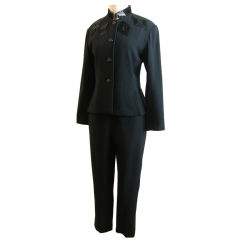 Retro Jean Muir Black Crepe Cocktail Suit