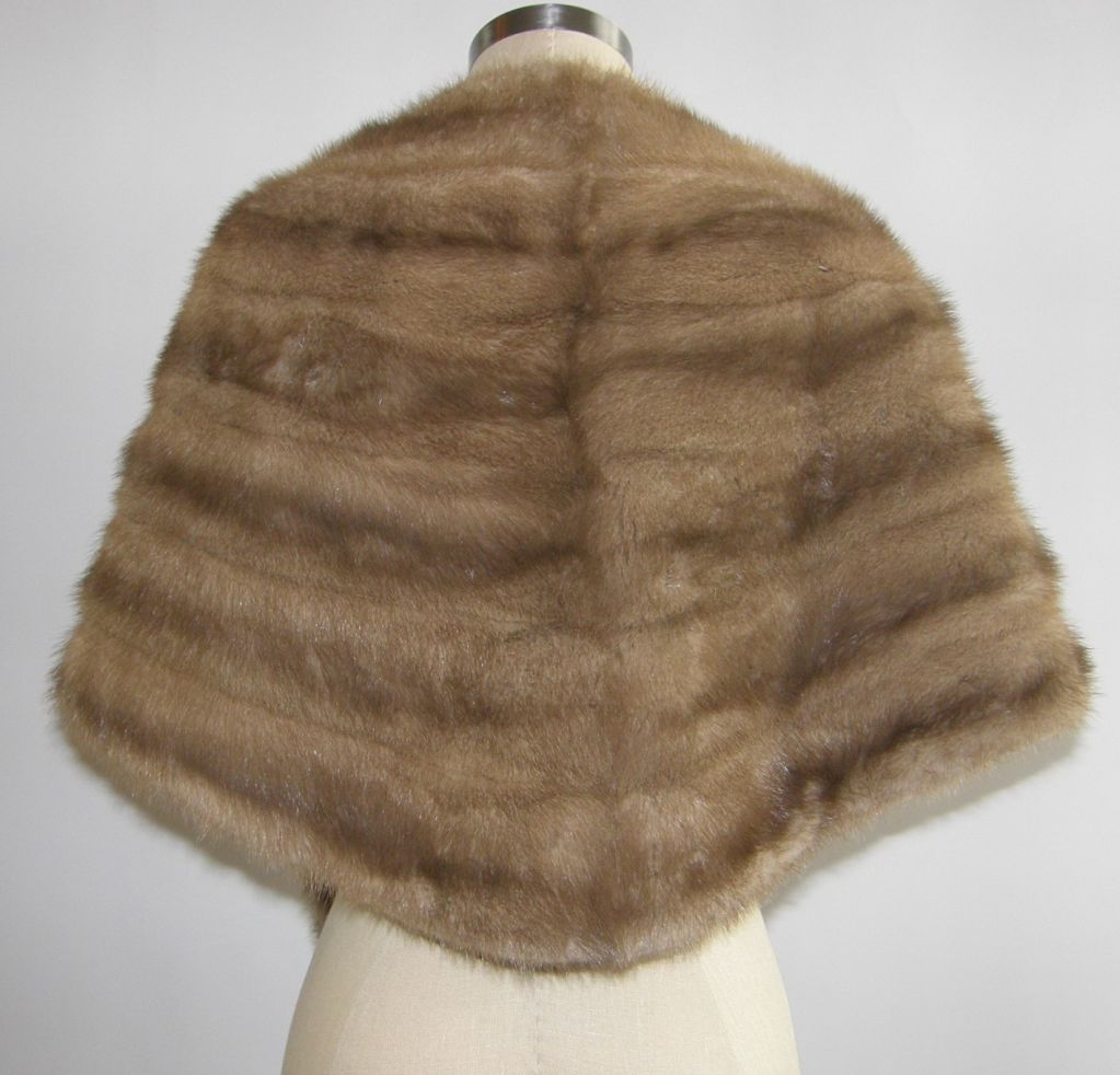 Elegant mink wrap, circa late 1950's.