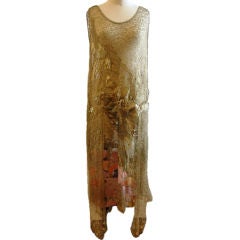 Vintage 1920's Metallic Lace "Flapper" Dress