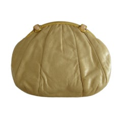 Vintage Judith Leiber 1980's Beige Lizard Bag