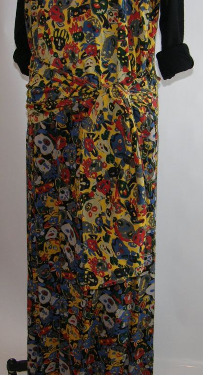 1970's Gaultier 2-Piece Print Top/Skirt