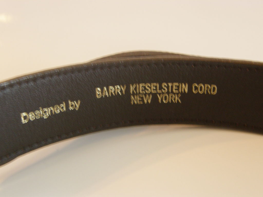 Women's Snakeskin Barry Kieselstein Cord Belts With Sterling Buckle For Sale