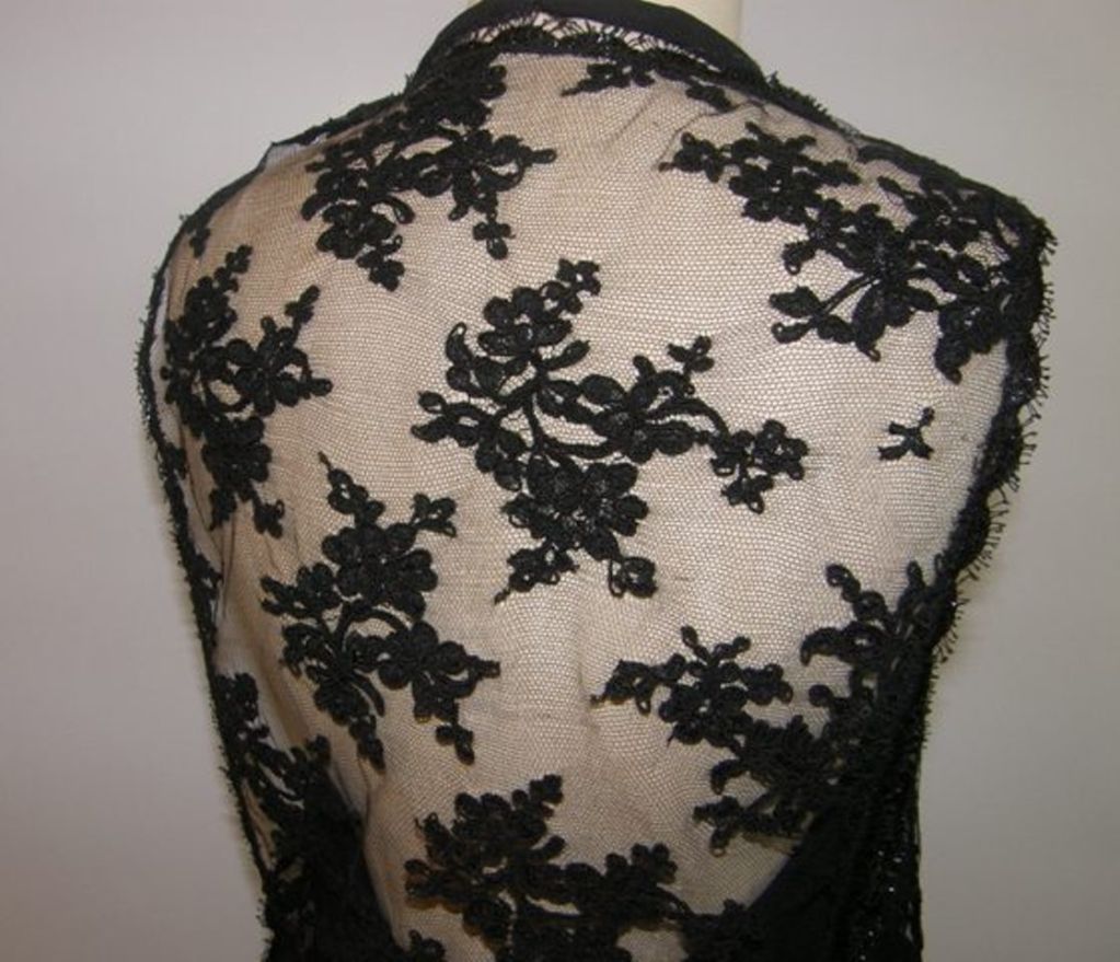 Geoffrey Beene Black Lace Vest