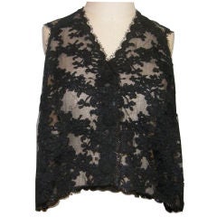 Vintage Geoffrey Beene Black Lace Vest