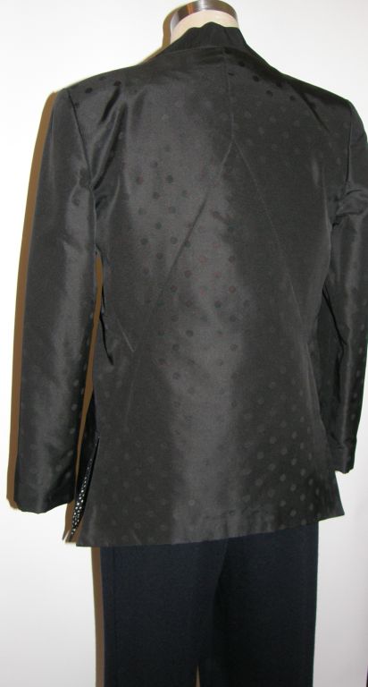 Geoffrey Beene Black Polka-Dot Silk Jacket