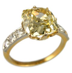 1920's Tiffany & Co. Fancy Yellow Diamond Ring