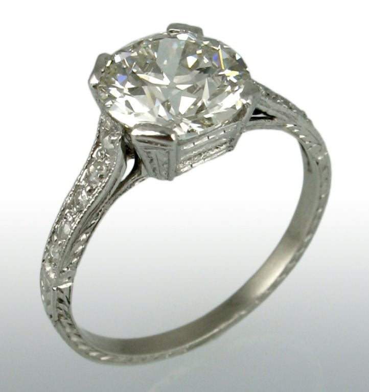 1930's Platinum and Diamond Ring, 1.55ct J-VS2