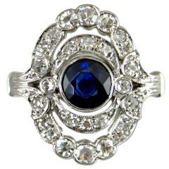 1940's Sapphire and Diamond Ring