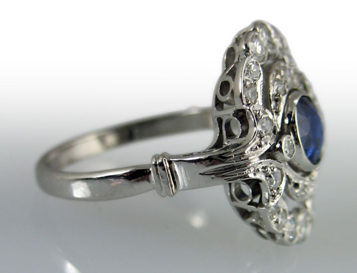 1940's Sapphire and Diamond Ring