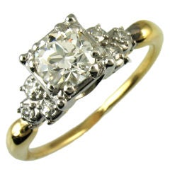 1930's 14 Karat & Diamond Ring, 0.59ct J-S12