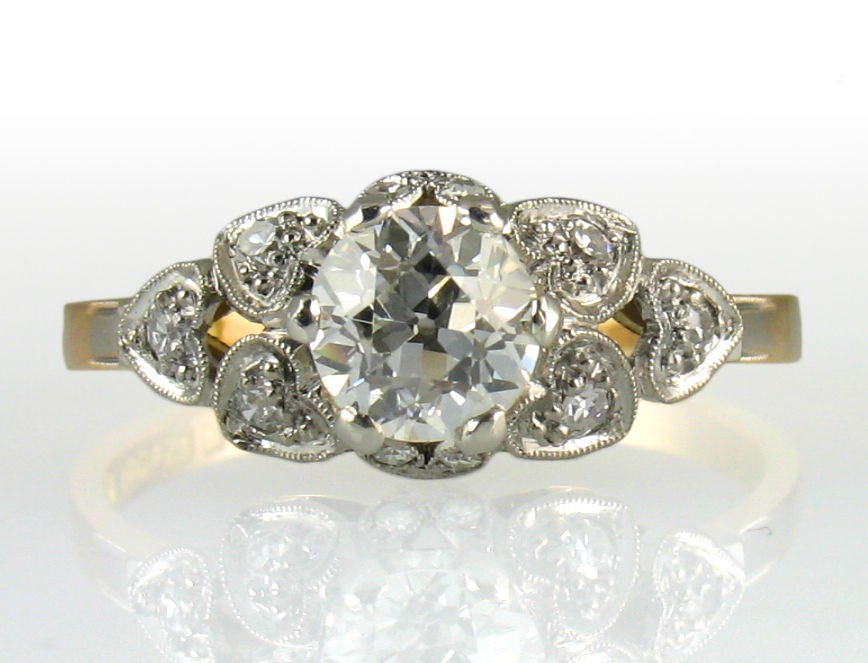 1940's Gold Diamond Ring, 0.62ct I-VS1