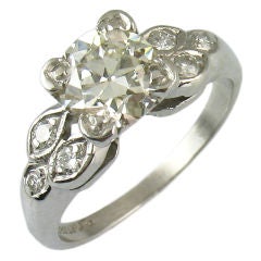 1930
s Platinum 
Diamond Ring, 1.05ct J-VS2