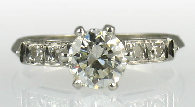 1950's Platinum & Diamond Ring, 0.67 ct I-SI1