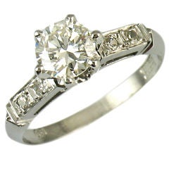 1950's Platinum & Diamond Ring, 0.67 ct I-SI1
