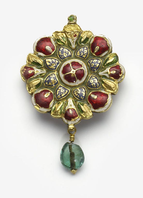 Women's A  Fine Antique  Mughal Ruby and Diamond l  Pendant