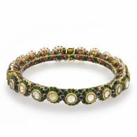 Diamond  and enamel flower bracelet Jaipur