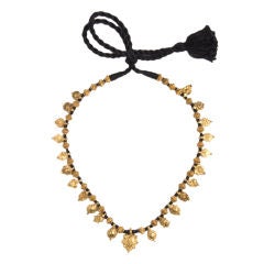 South India Pure Gold Amulet Necklace 19th century