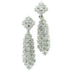 VAN CLEEF & ARPELS Day/Night Platinum Diamond Earrings