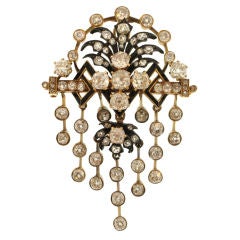 Mid-19th Century Diamond Cluster Brooch/Pendant