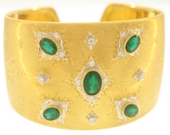 Buccellati Emerald and Diamond Cuff